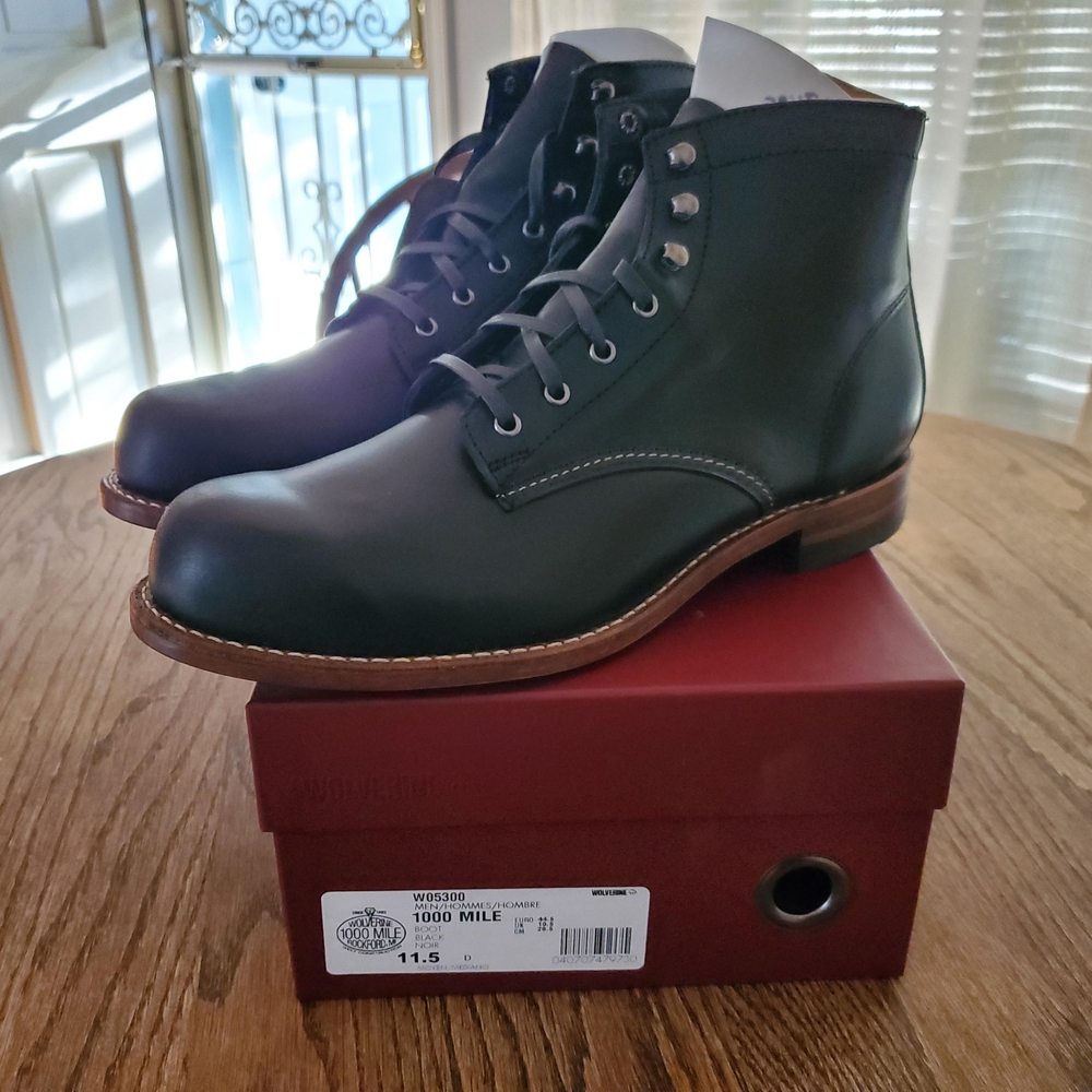 Wolverine Men's Black Leather Boots